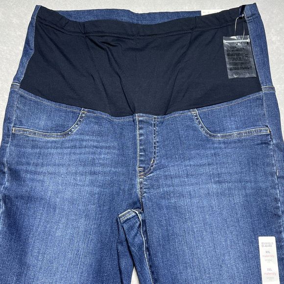 Uniqlo Dark Wash Maternity Extra Stretch Skinny Jeans Size XXL NWT - Picture 2 of 11